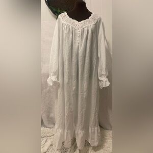 Solange Country Gown with Embroidery and Ruffle Hem